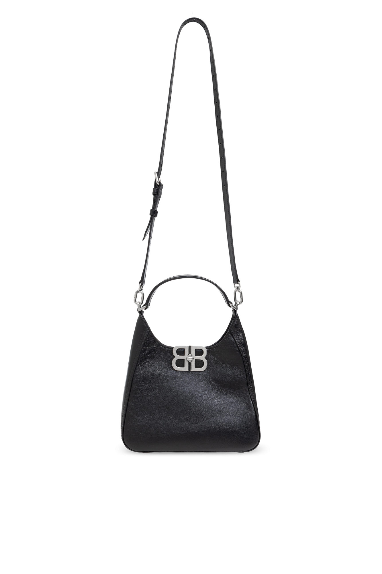 トートバッグ BALENCIAGA Black leather BB Soft handbag (8019282ABFJ 1000) トートバッグ BALENCIAGA Black leather BB Soft handbag